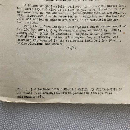 Press Photo Photograph Art Painting Collection Hayden Jules Pascin