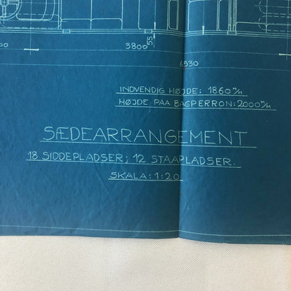 1933 Bus Interior Design Blueprint Trambus Blue Print Truck 