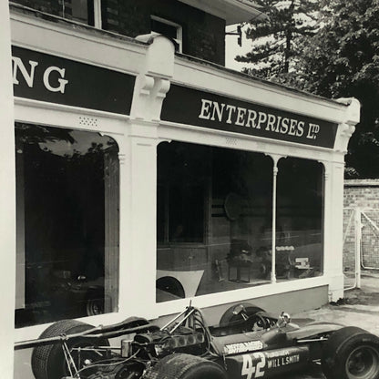 Vintage Racing Car Photo Photograph - Motor Racing Enterprises Team Building Car