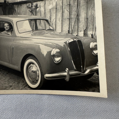 Vintage Italian Car Automobile Real Photo Postcard Post Card RPPC Lancia Aurelia