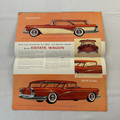 1957 Buick Car Sales Brochure Catalog Roadmaster Super Century Caballero Special