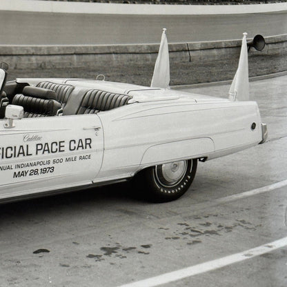 Vintage Indy 500 Racing Photo 1973 Cadillac Official Pace Car Photograph