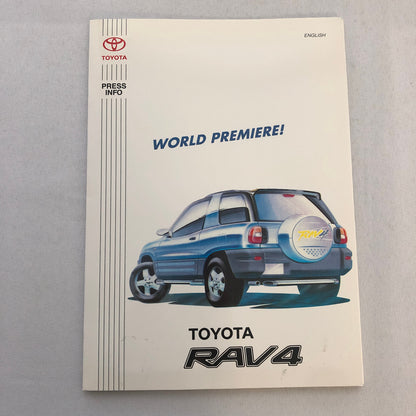 Toyota RAV4 World Premiere Press Kit Brochure with Photos
