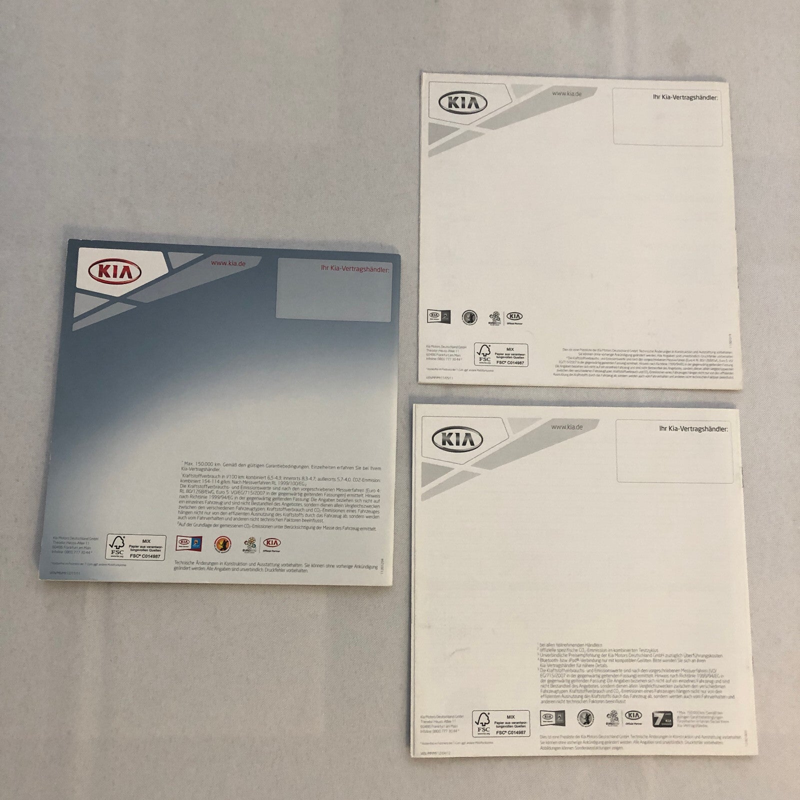 2012 Kia Venga Car Sales Brochure Catalog with Price List GERMAN Market