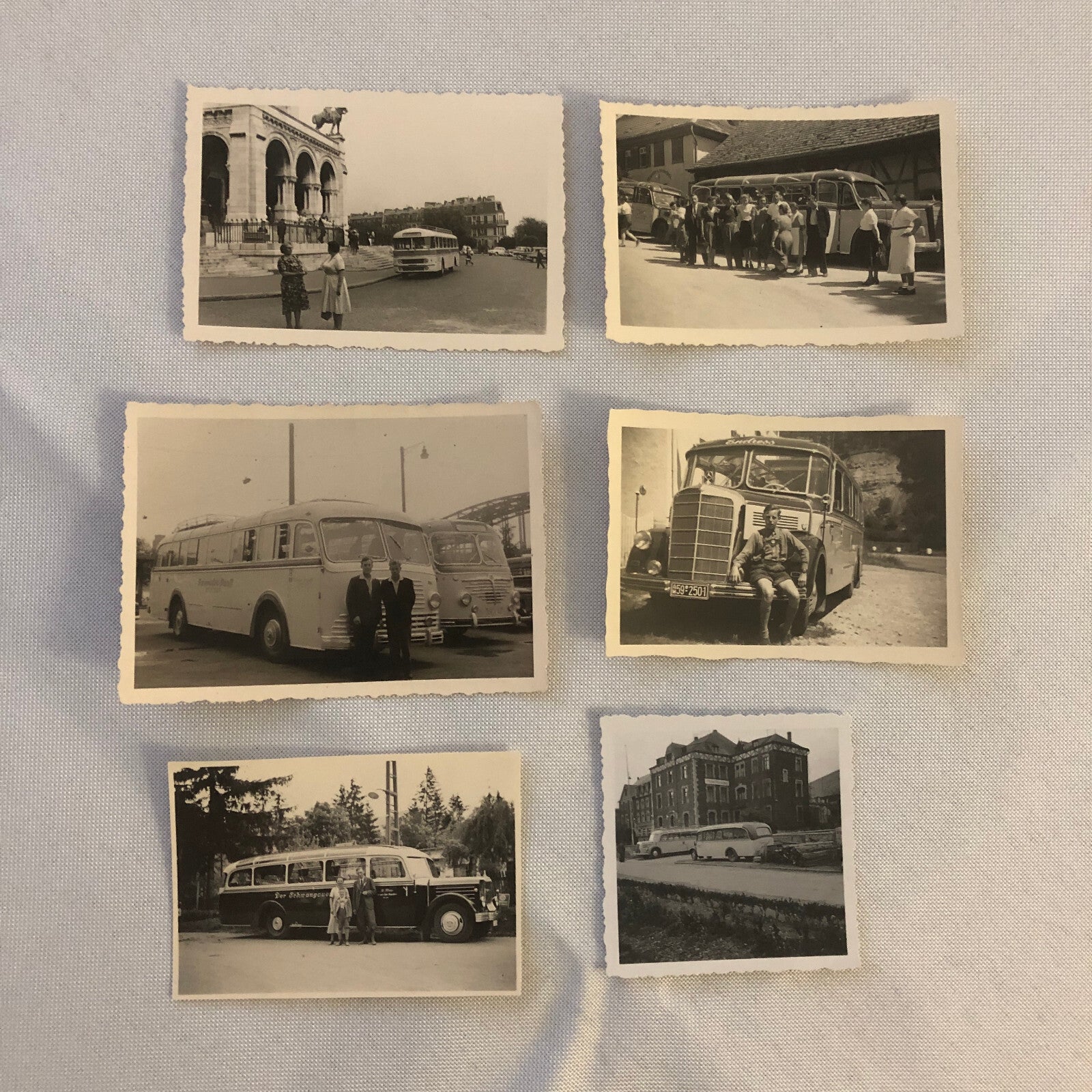 Vintage Bus Photo Photograph Print Lot of 23 People with Buses Germany