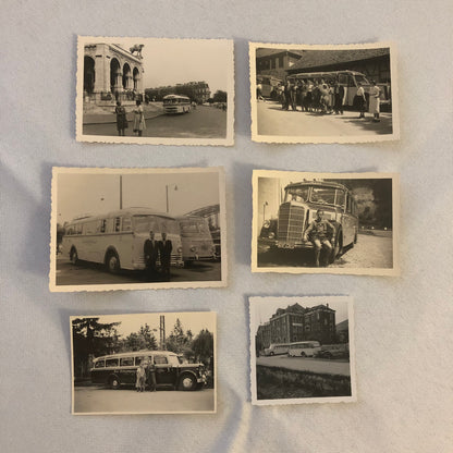 Vintage Bus Photo Photograph Print Lot of 23 People with Buses Germany
