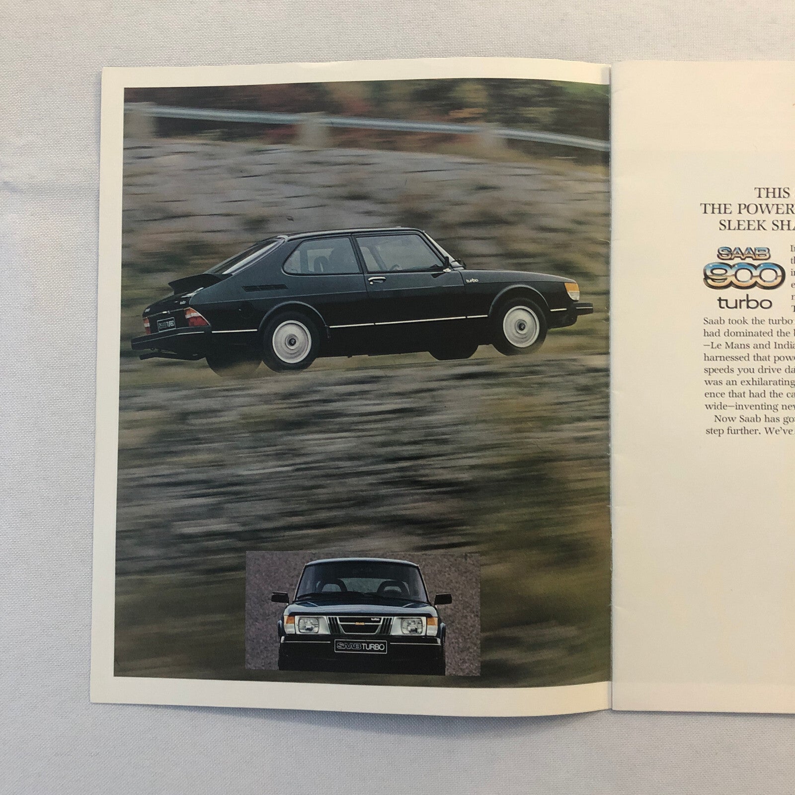 Saab 900 Turbo Sales Brochure Catalog Advertising Vintage Car Automobile