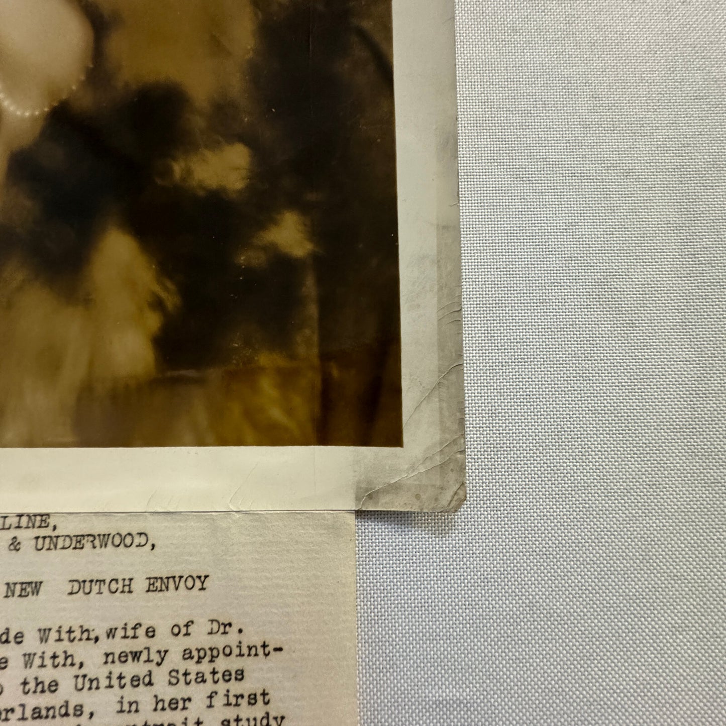 1934 Press Photo Photograph Print Wife of Dutch Envoy Diplomat Netherlands