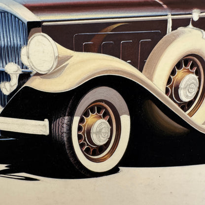 Vintage Pierce Arrow Car Automobile Illustration Art Drawing Hand Drawn