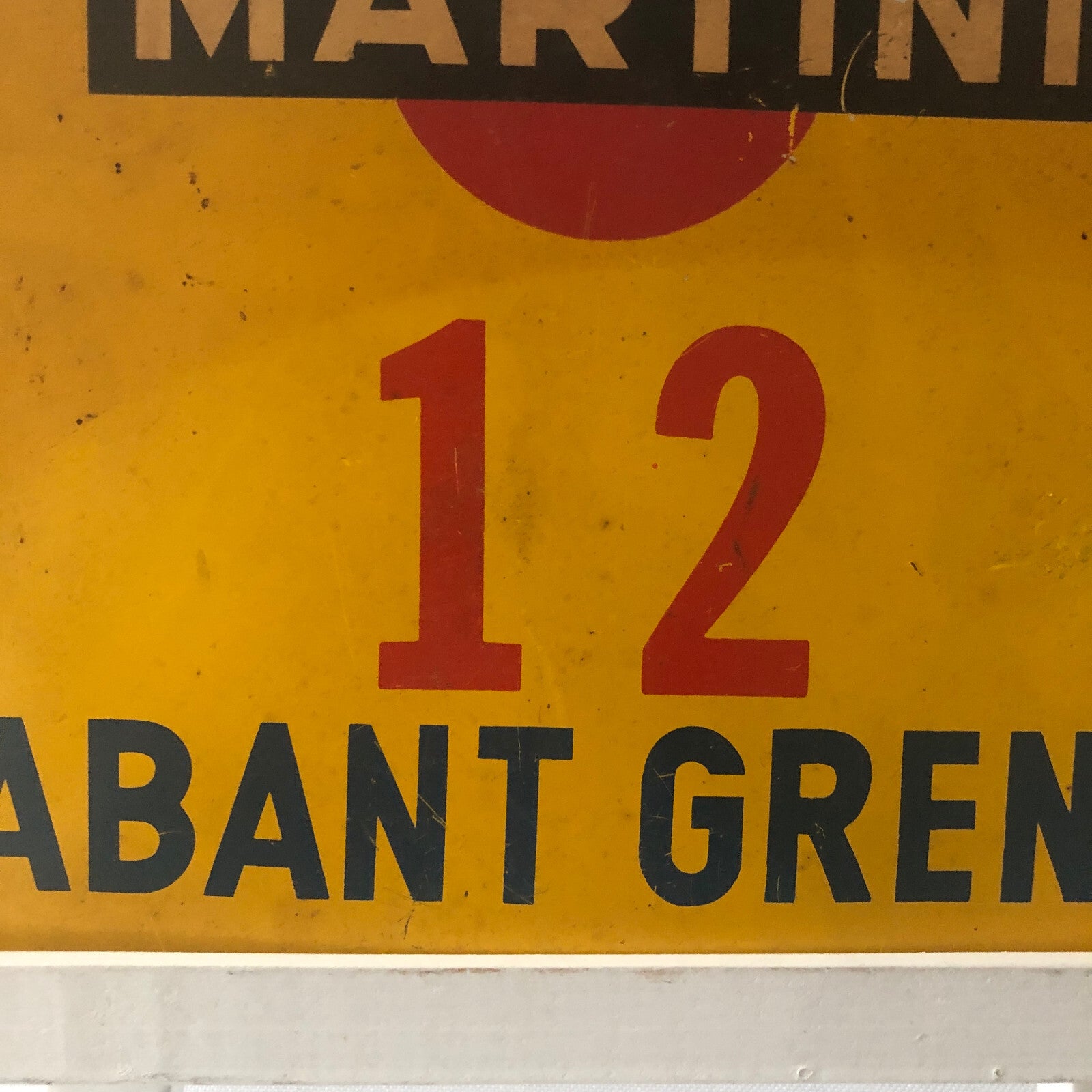 1967 RAC Zuid Brabant Grensrit Car Rally Rallye Participant Plate w/ Martini Ad