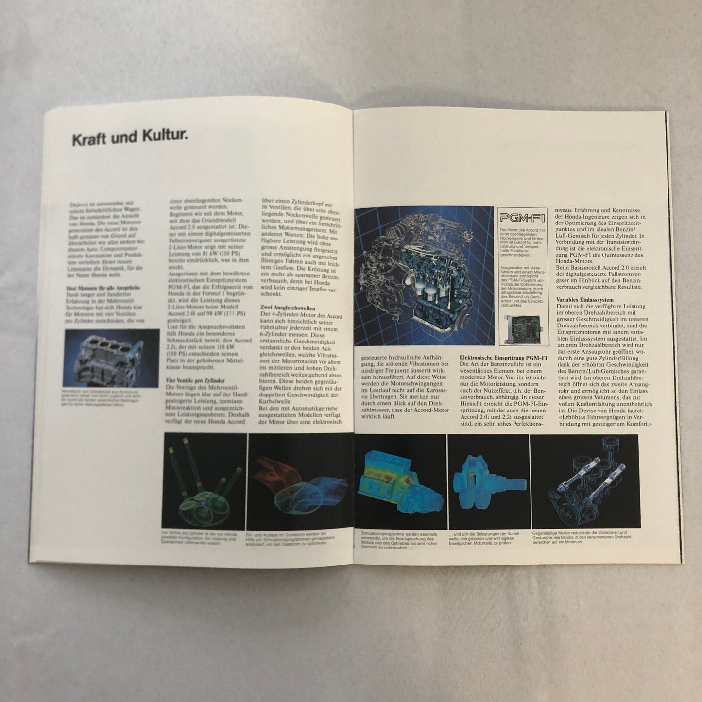 1991 Honda Accord Sedan Car Sales Brochure Catalog GERMAN TEXT European