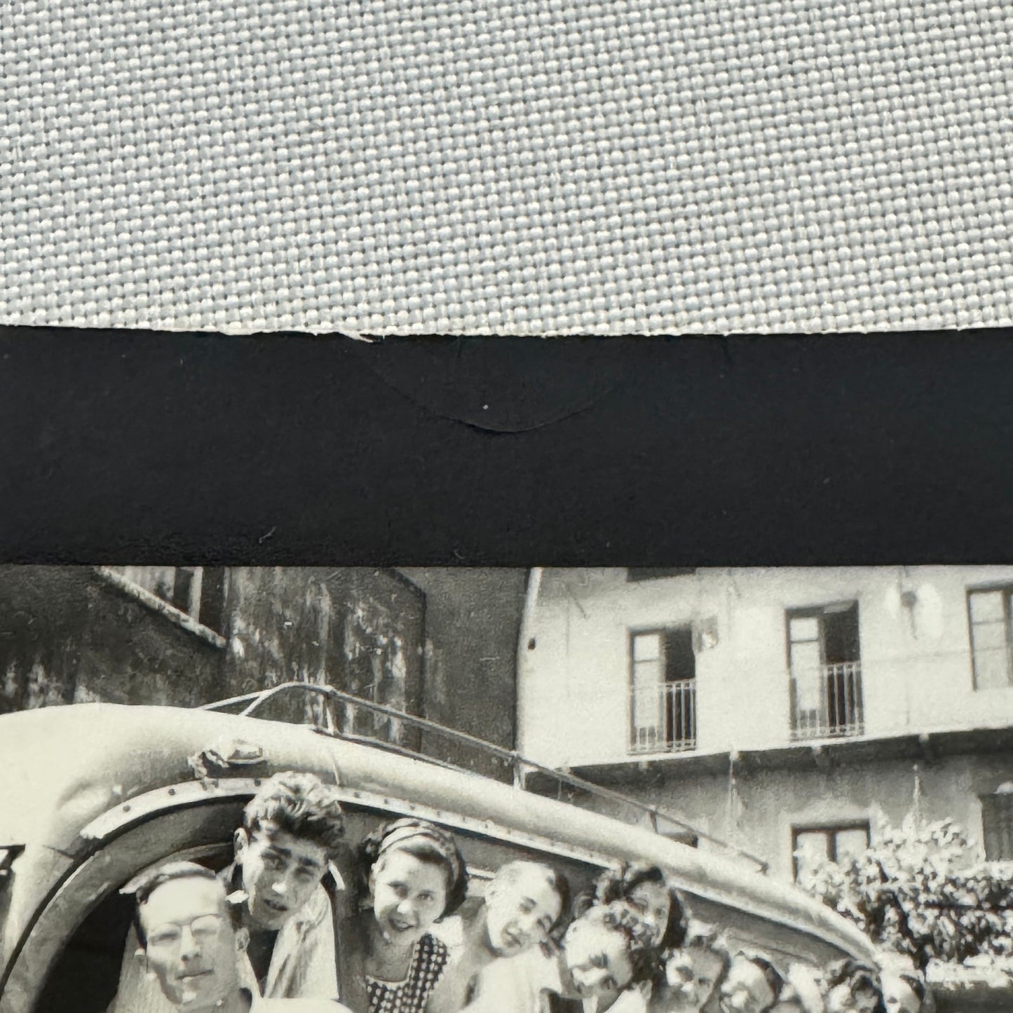 Vintage Photograph Photo Print Teenagers in Bus European