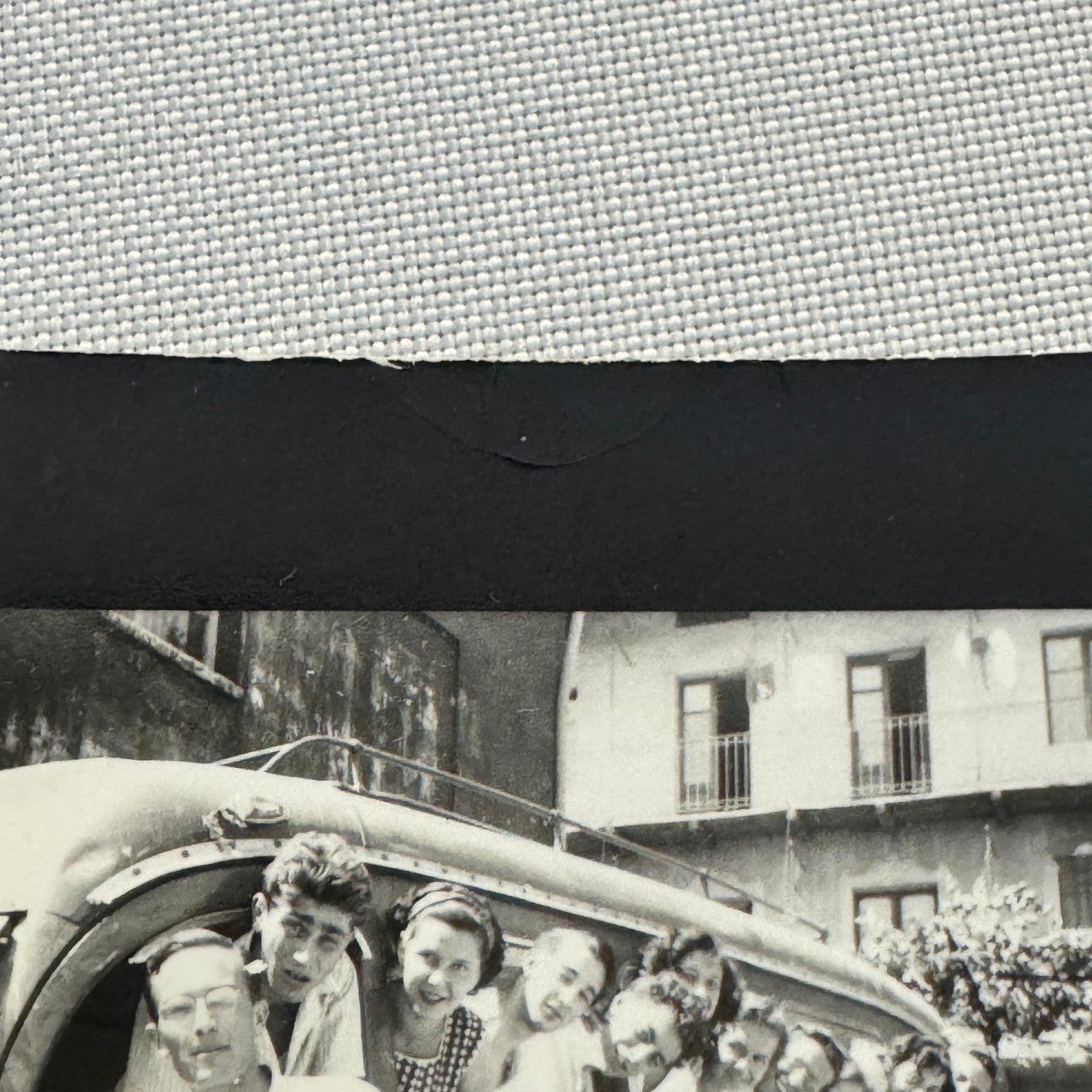 Vintage Photograph Photo Print Teenagers in Bus European