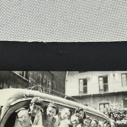 Vintage Photograph Photo Print Teenagers in Bus European