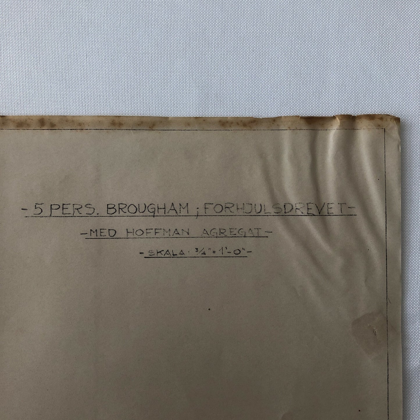 1931 Coachbuilder Car Design Blueprint Rendering Blue Print Brougham Sedan Body 