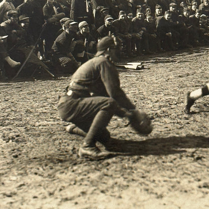 Vintage Amateur Baseball Player Game Photo Photograph Print