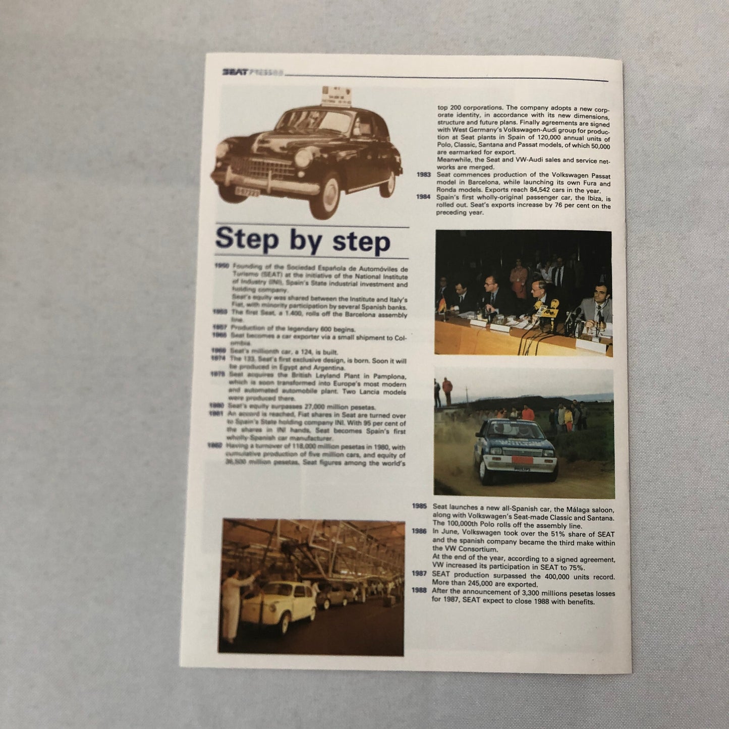 1988 SEAT Car Press KIt Marbella Ibiza Disco Malaga Premier Commercial Truck