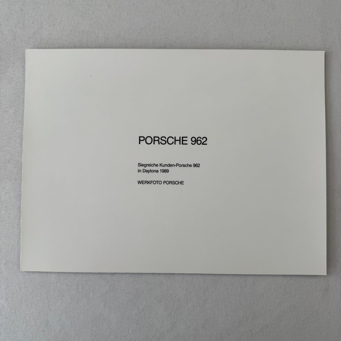 Vintage Porsche 962 Race Car Factory Press Photo Photograph Miller Racing 1989