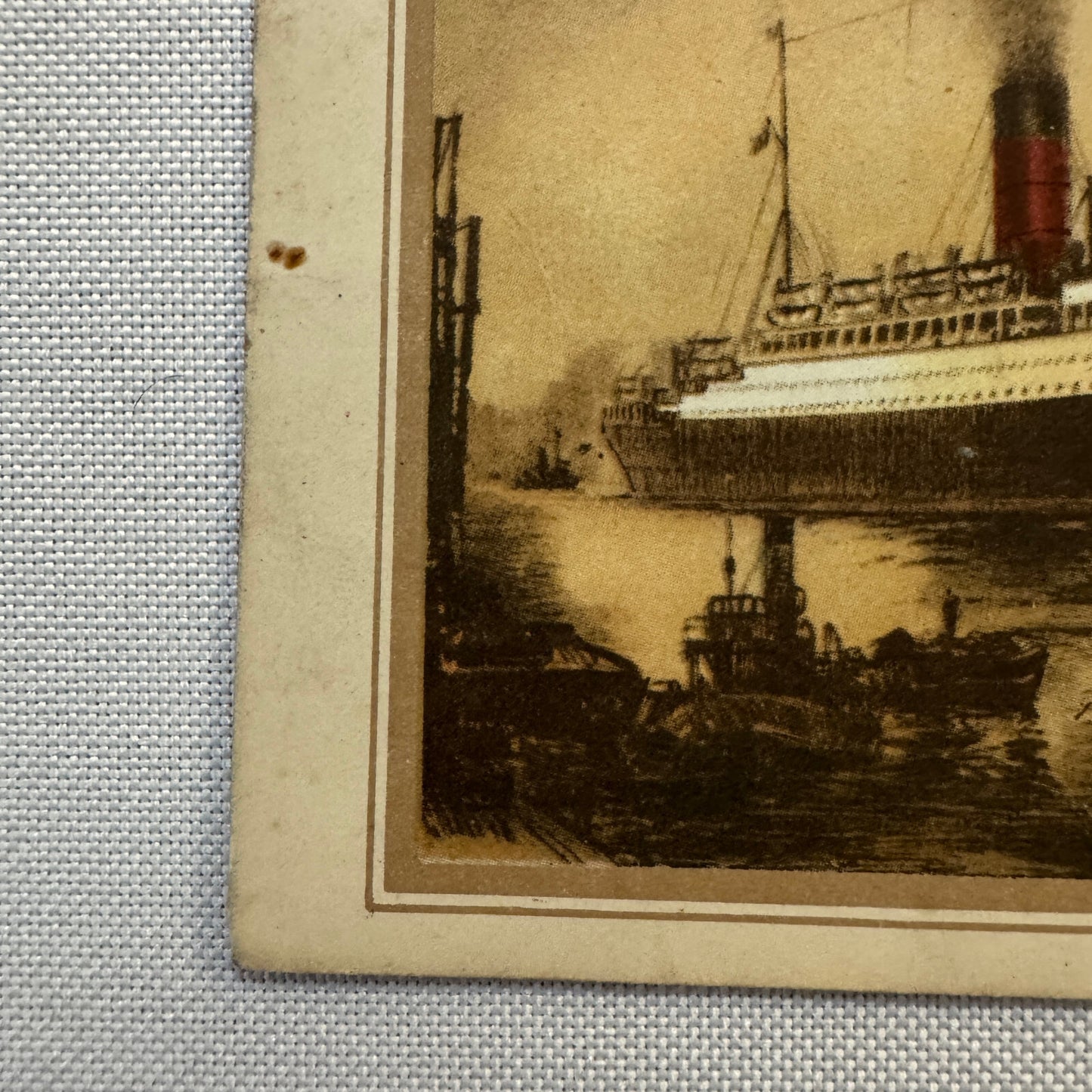Cunard White Star Line RMS Ascania Boat Ship Vintage Card Postcard