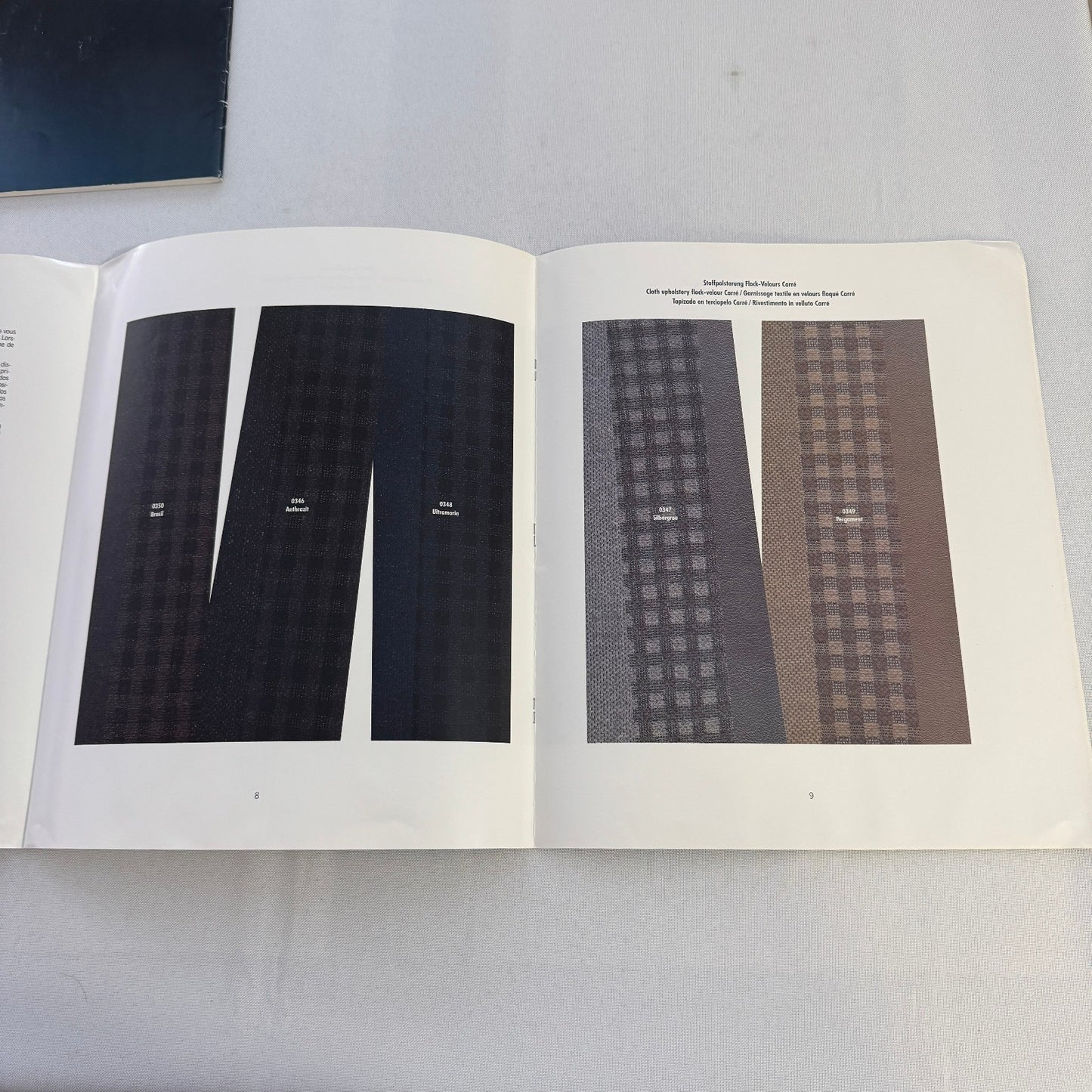 1990 BMW 850i Brochure Catalog BMW 8 Series BMW 850 Colour & Upholstery Lot 2x