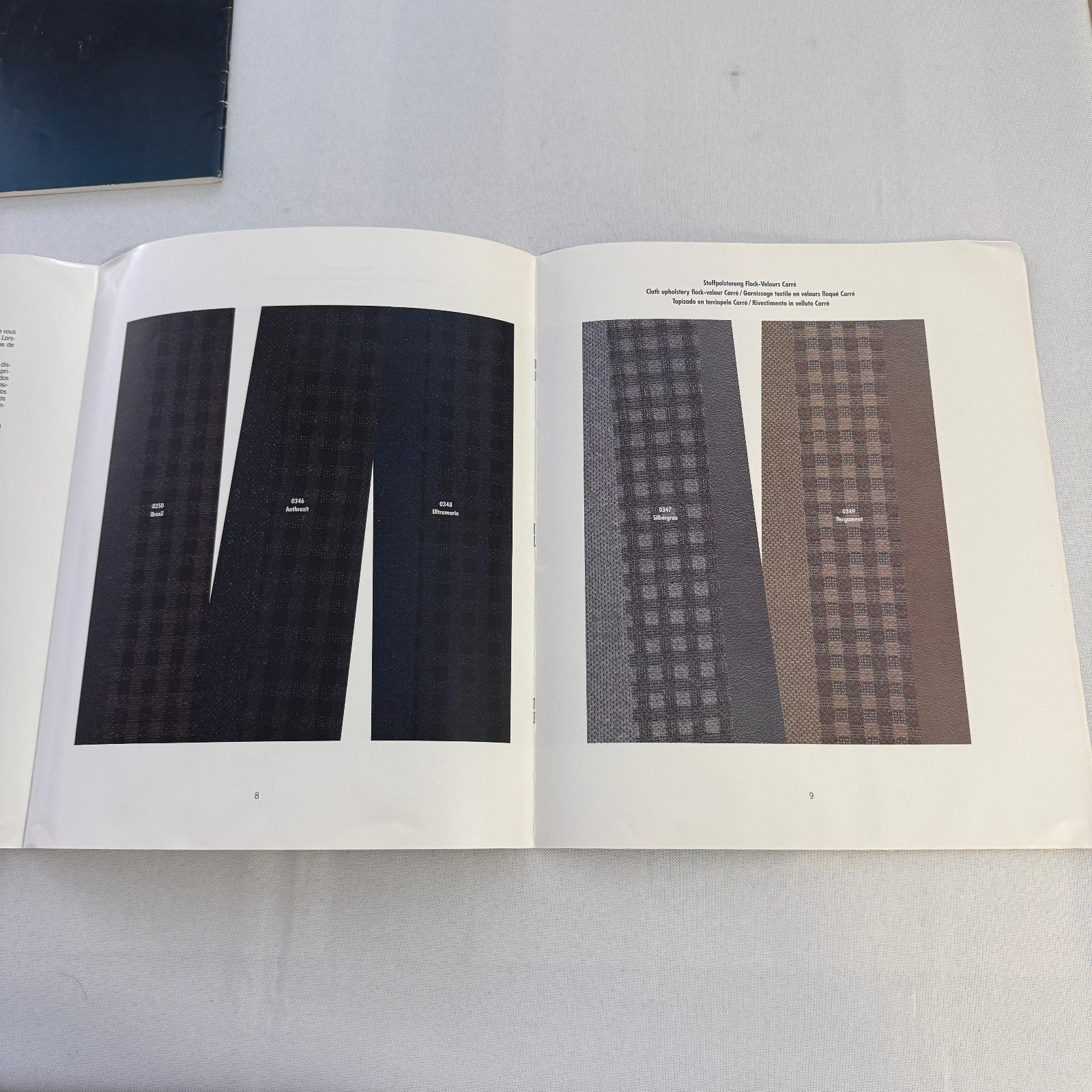 1990 BMW 850i Brochure Catalog BMW 8 Series BMW 850 Colour & Upholstery Lot 2x