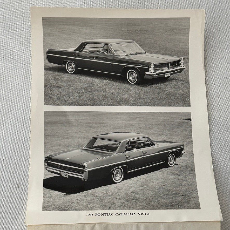 1963 Pontiac Catalina Vista Hardtop Car Automobile Factory Press Photo