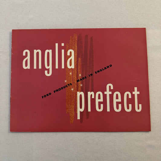 Ford Anglia and Ford Prefect Car Sales Brochure Catalog Vintage
