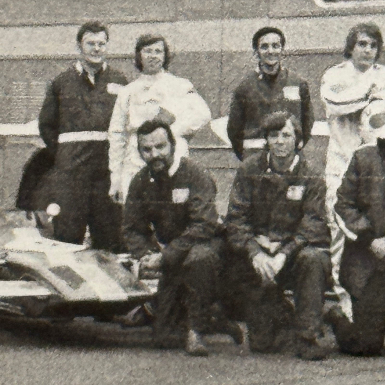 Vintage Car Racing Photo Jim Russell Racing Team Transporter Drivers Photograph