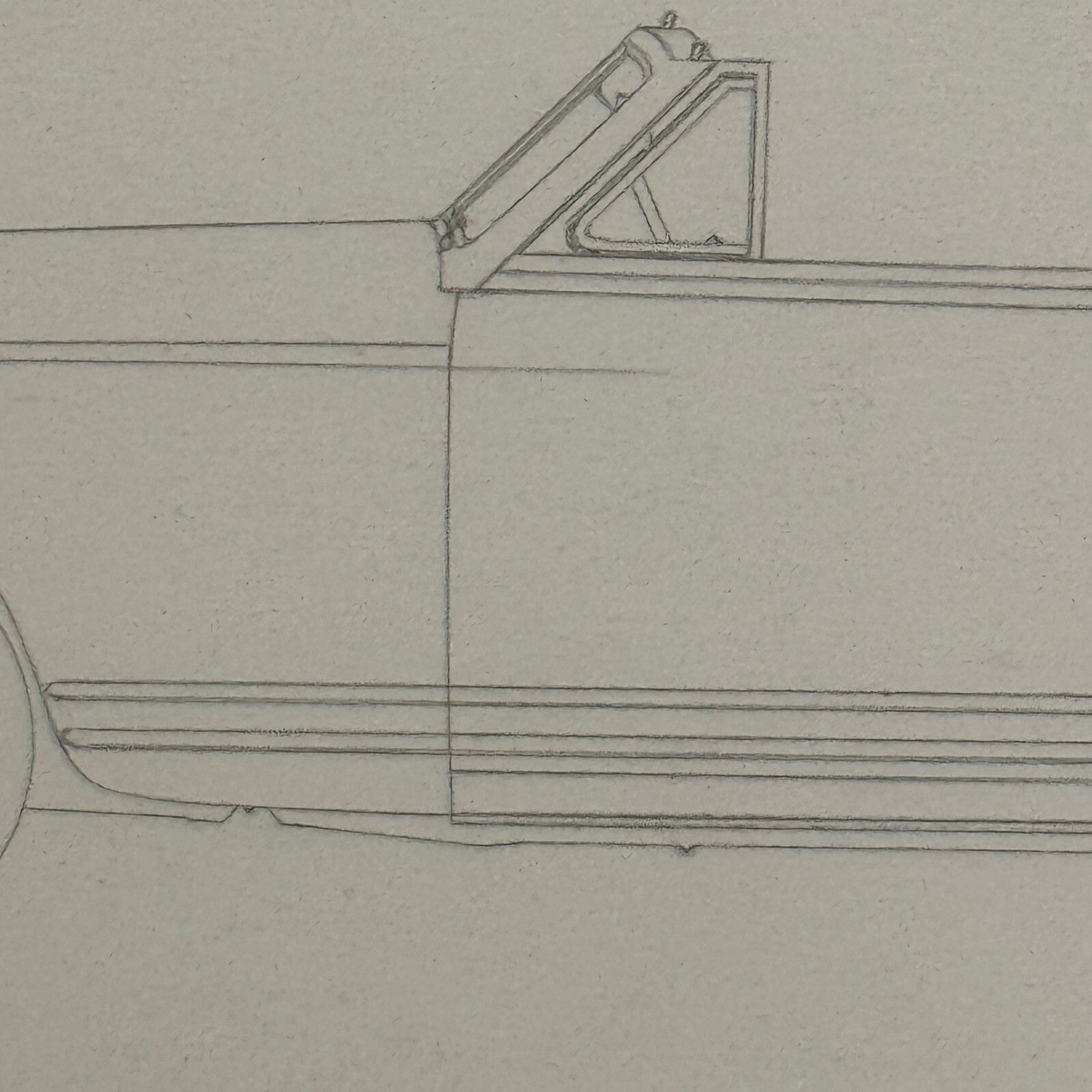 1948 Packard Custom Eight Convertible Car Illustration Art Drawing Hand Drawn
