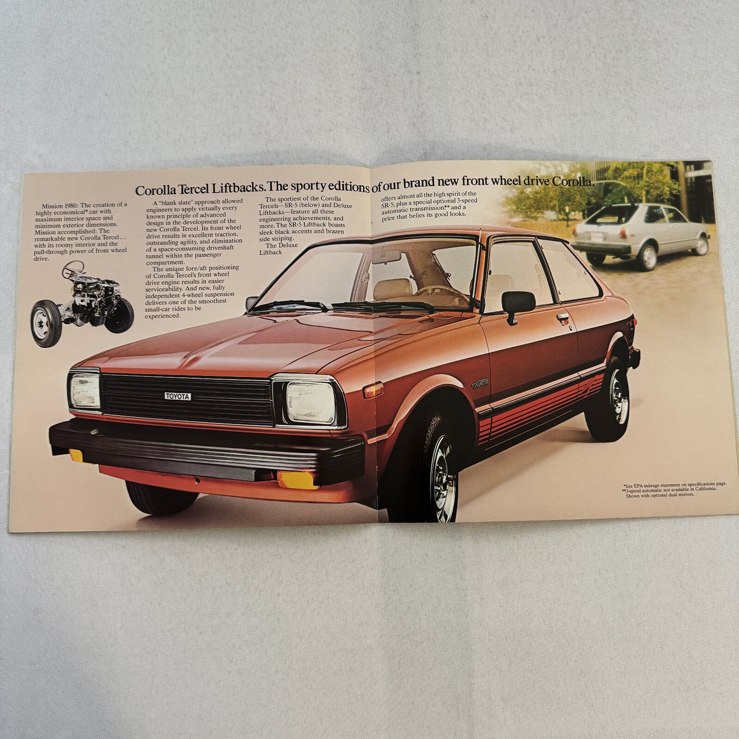 1980 Toyota Corolla Car Sales Brochure Catalog Tercel SR-5 SR5 Sport Coupe