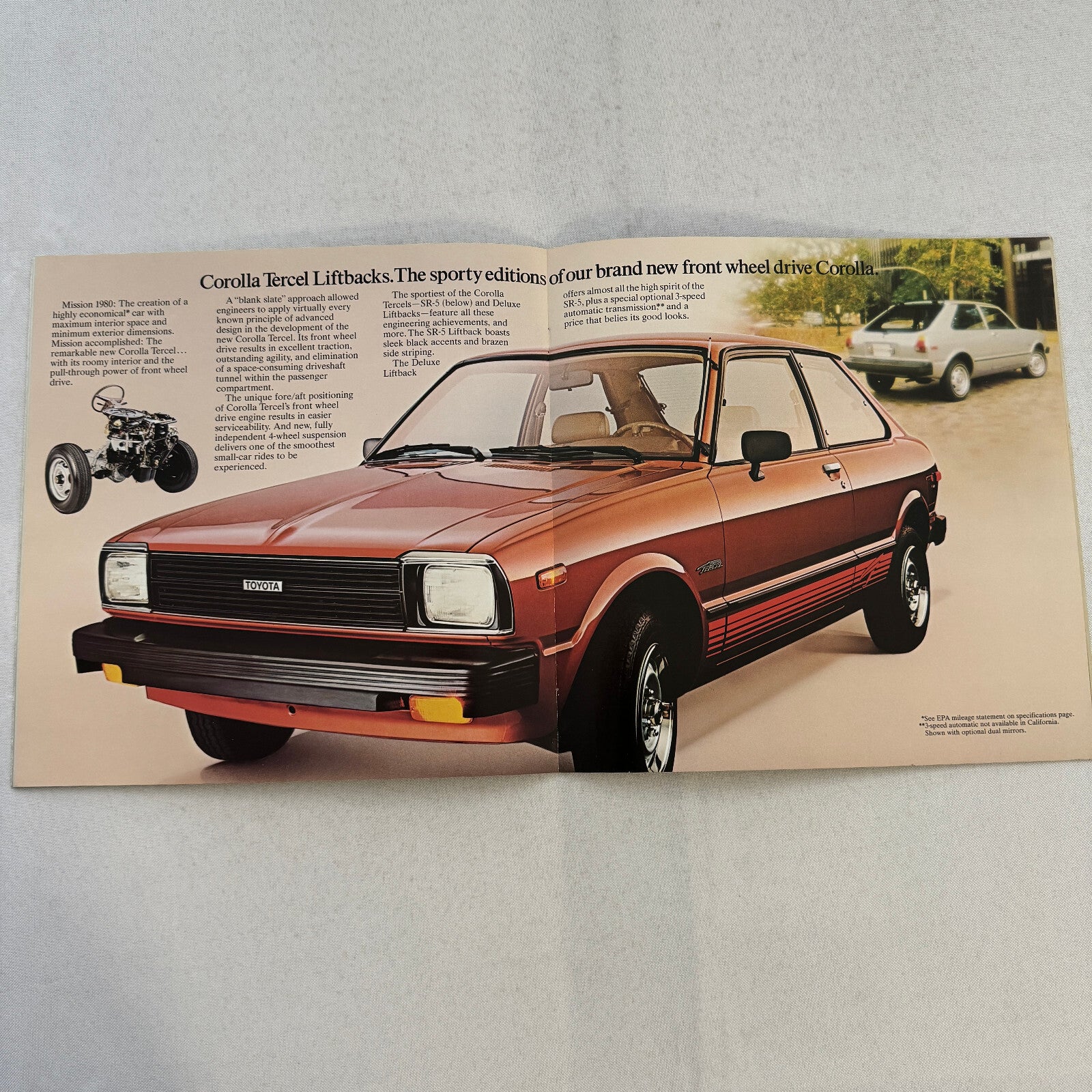 1980 Toyota Corolla Car Sales Brochure Catalog Tercel SR-5 SR5 Sport Coupe