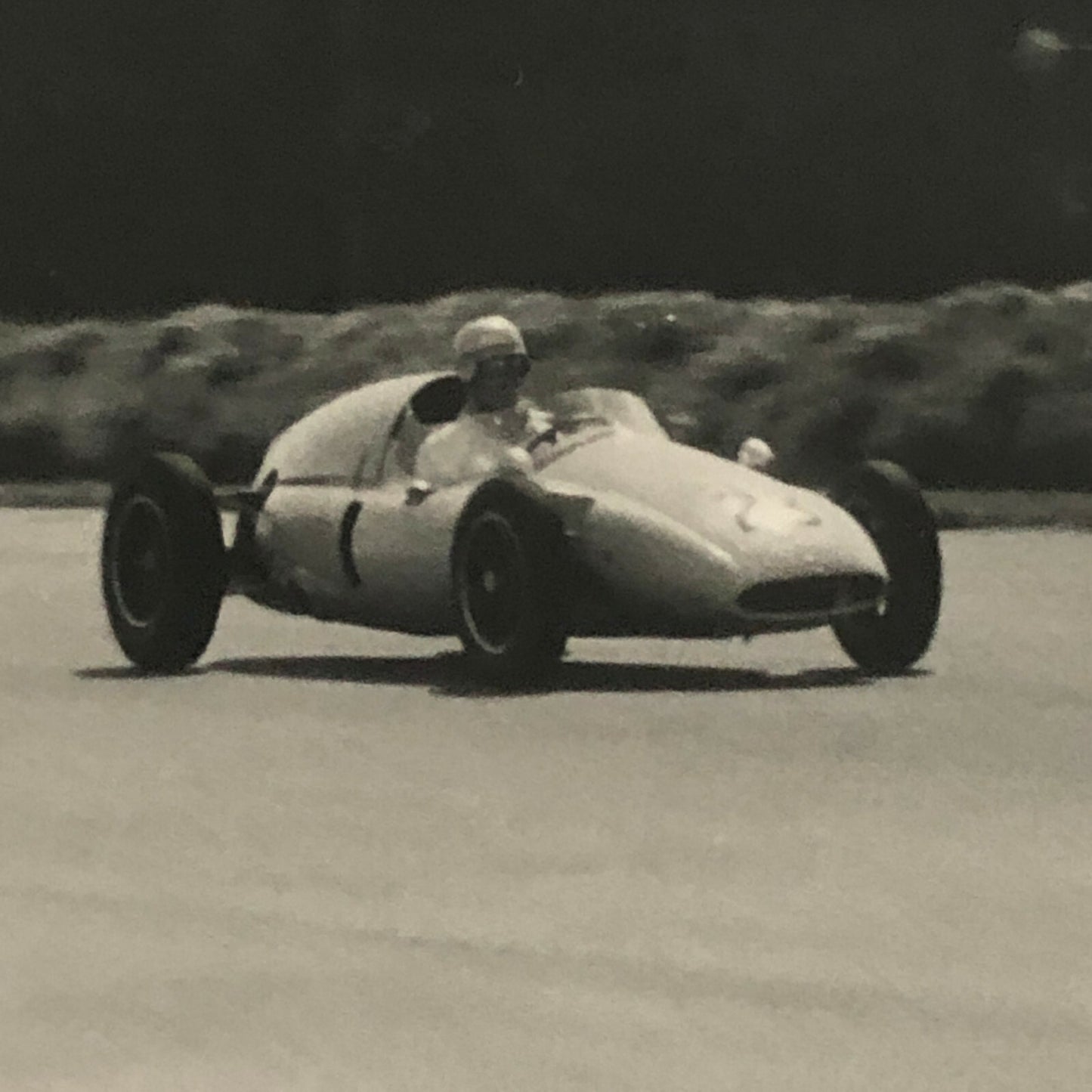 Vintage Racing Car Driver Photo Photograph Print - 1959 Silverstone 