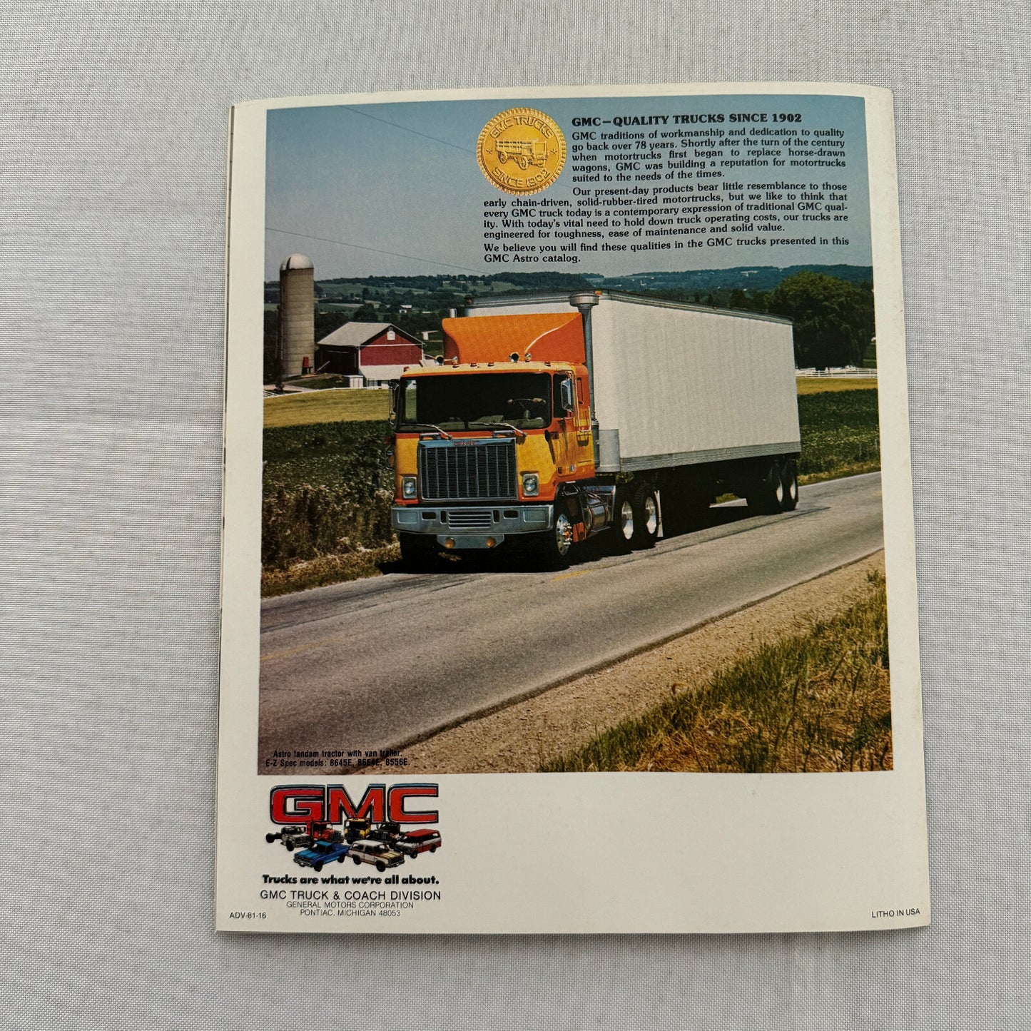 GMC Astro Truck Sales Brochure Catalog Advertising Vintage