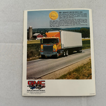 GMC Astro Truck Sales Brochure Catalog Advertising Vintage