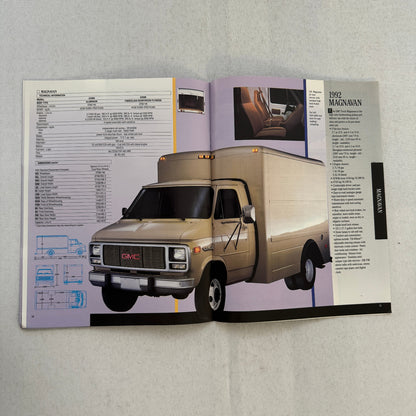 1992 GMC Commercial Truck Sales Brochure Catalog Vandura Safari Pickup Motorhome