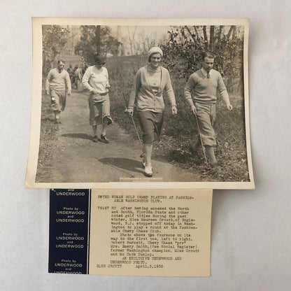 Press Photo Photograph Golf Champion Maureen Orcutt Golfing Golfer 1932