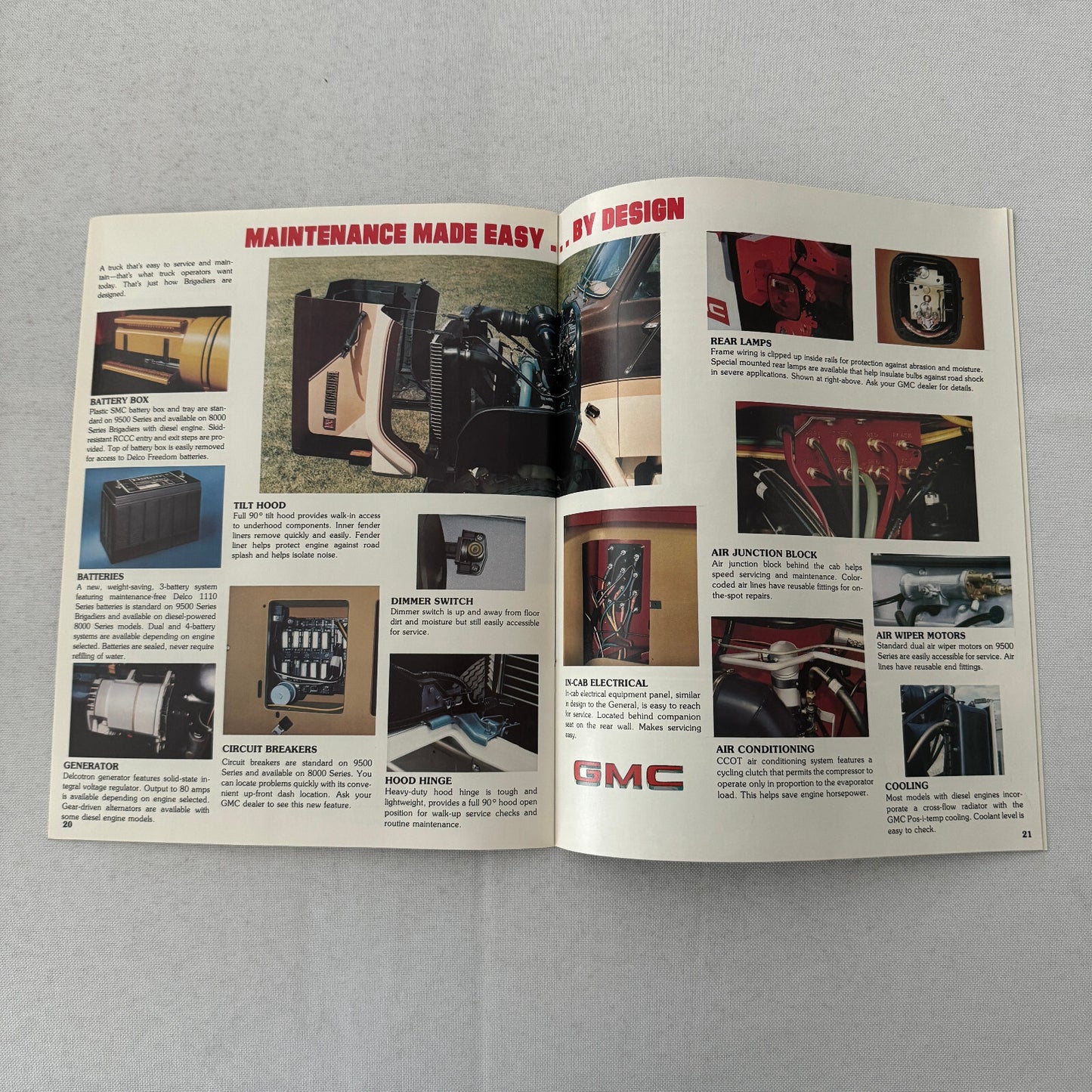 GMC Brigadier Truck Sales Brochure Catalog Advertising Vintage 8000 9500