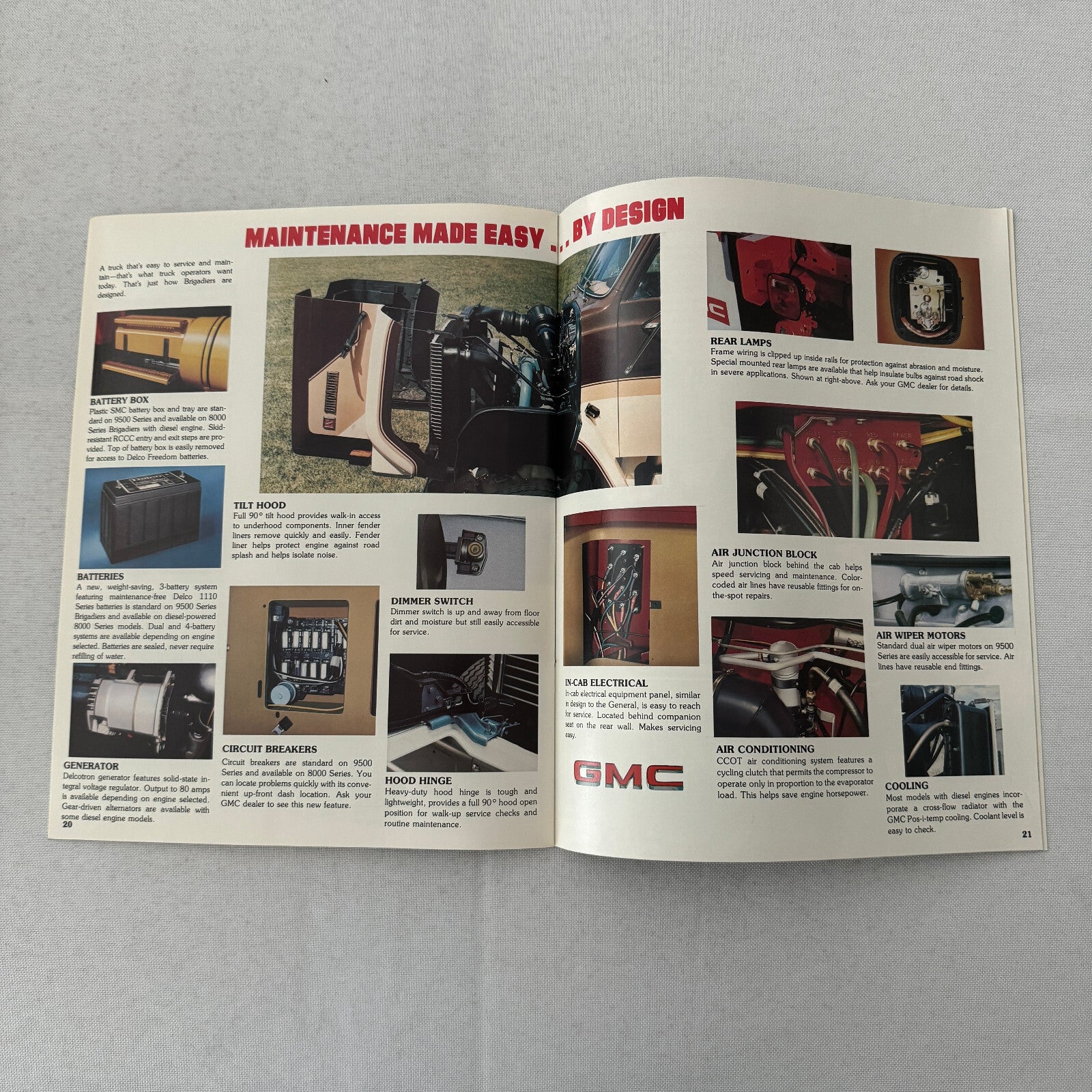 GMC Brigadier Truck Sales Brochure Catalog Advertising Vintage 8000 9500