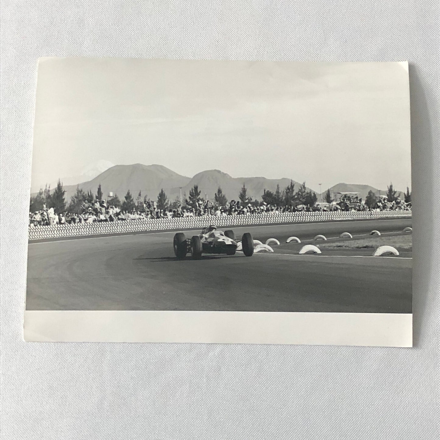 Vintage Bernard Cahier Racing Photo Mike Spence Lotus Climax 1965 Mexico GP