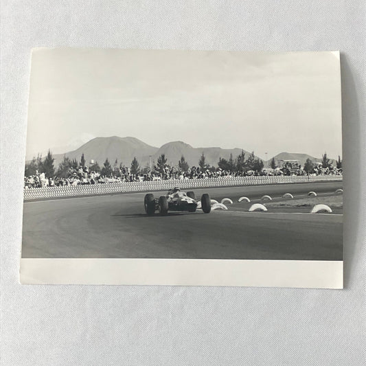 Vintage Bernard Cahier Racing Photo Mike Spence Lotus Climax 1965 Mexico GP