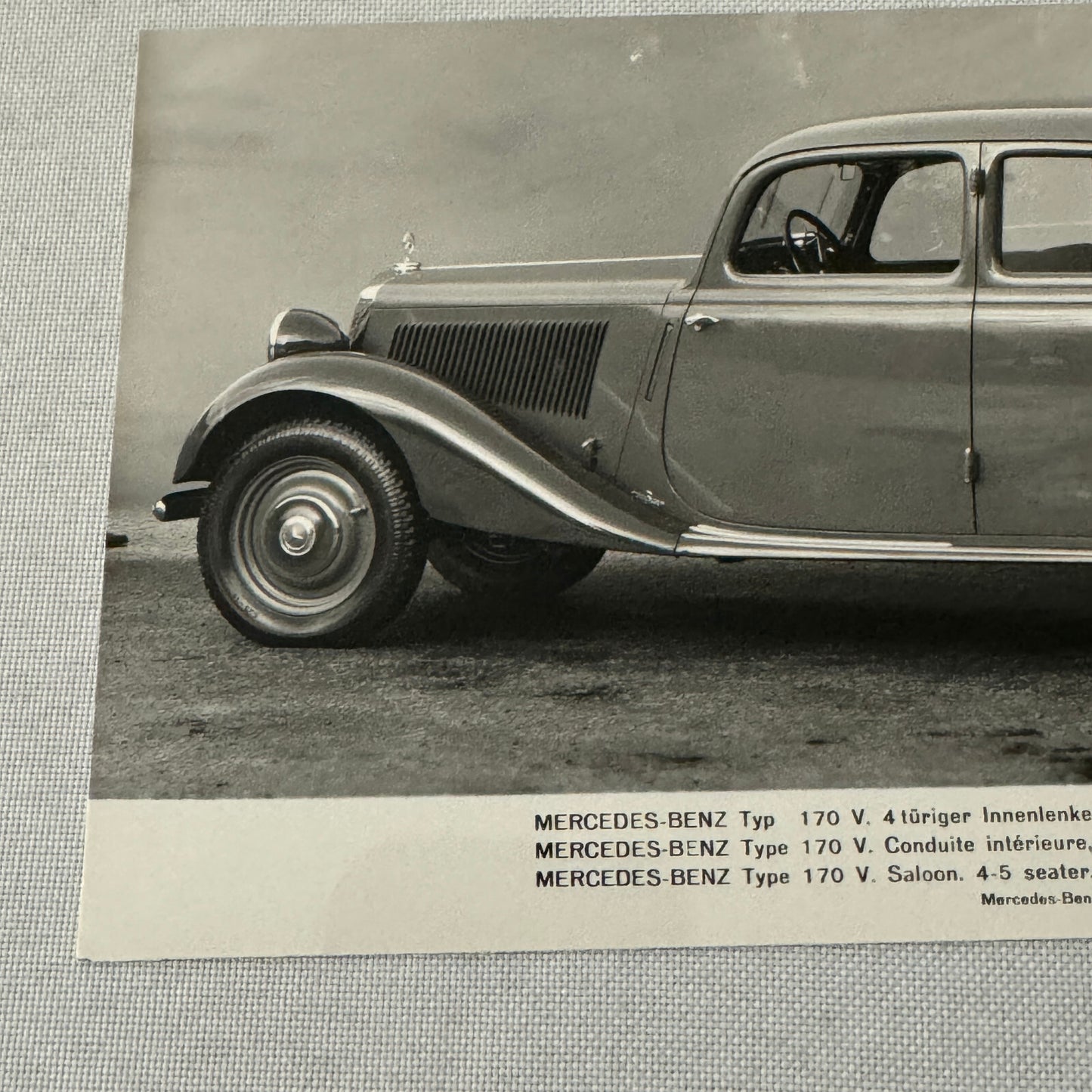 Mercedes Benz Typ 170V Factory Press Photo Photograph Type 170 V