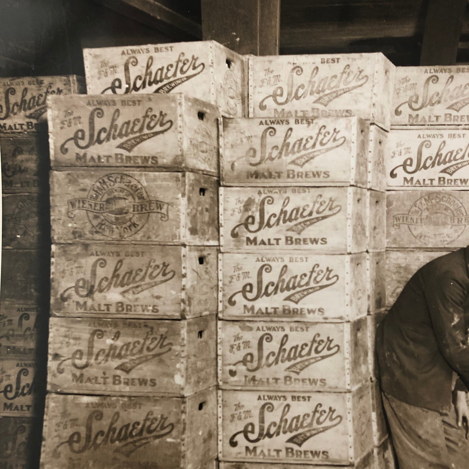 Press Photo Photograph Schaefer Beer Brewery at Prohibition End Underwood Photo