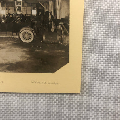 Vintage Car Automobile Service Station Garage Photo Photograph 1919 Vancouver