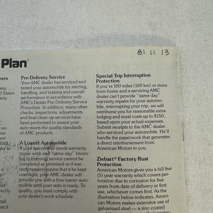 1981 AMC American Motors Spirit Concord Sales Brochure Catalog Advertising