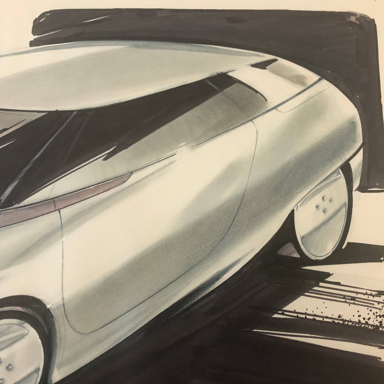 Vintage Concept Car Styling Art Design Illustration NOTTRODT Signed