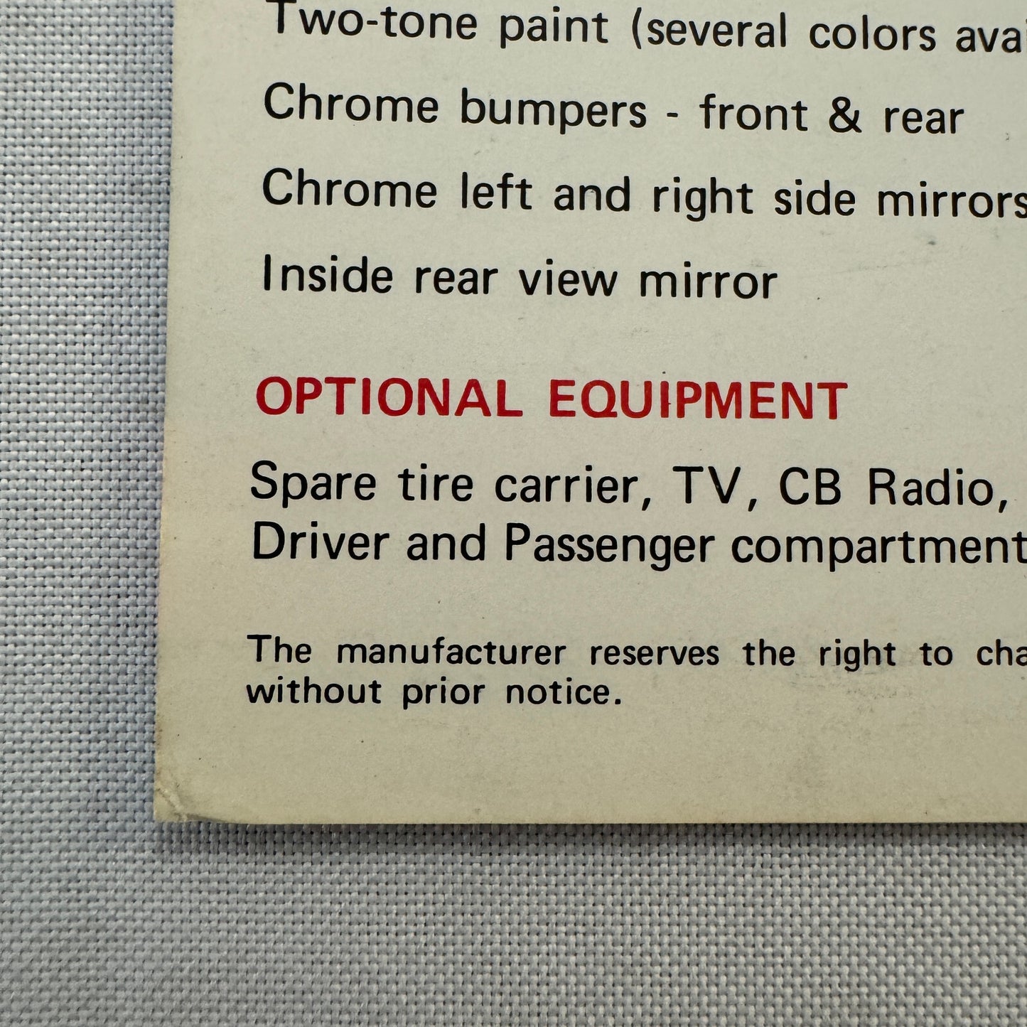 GMC Midas Conversion Van Sales Brochure Catalog