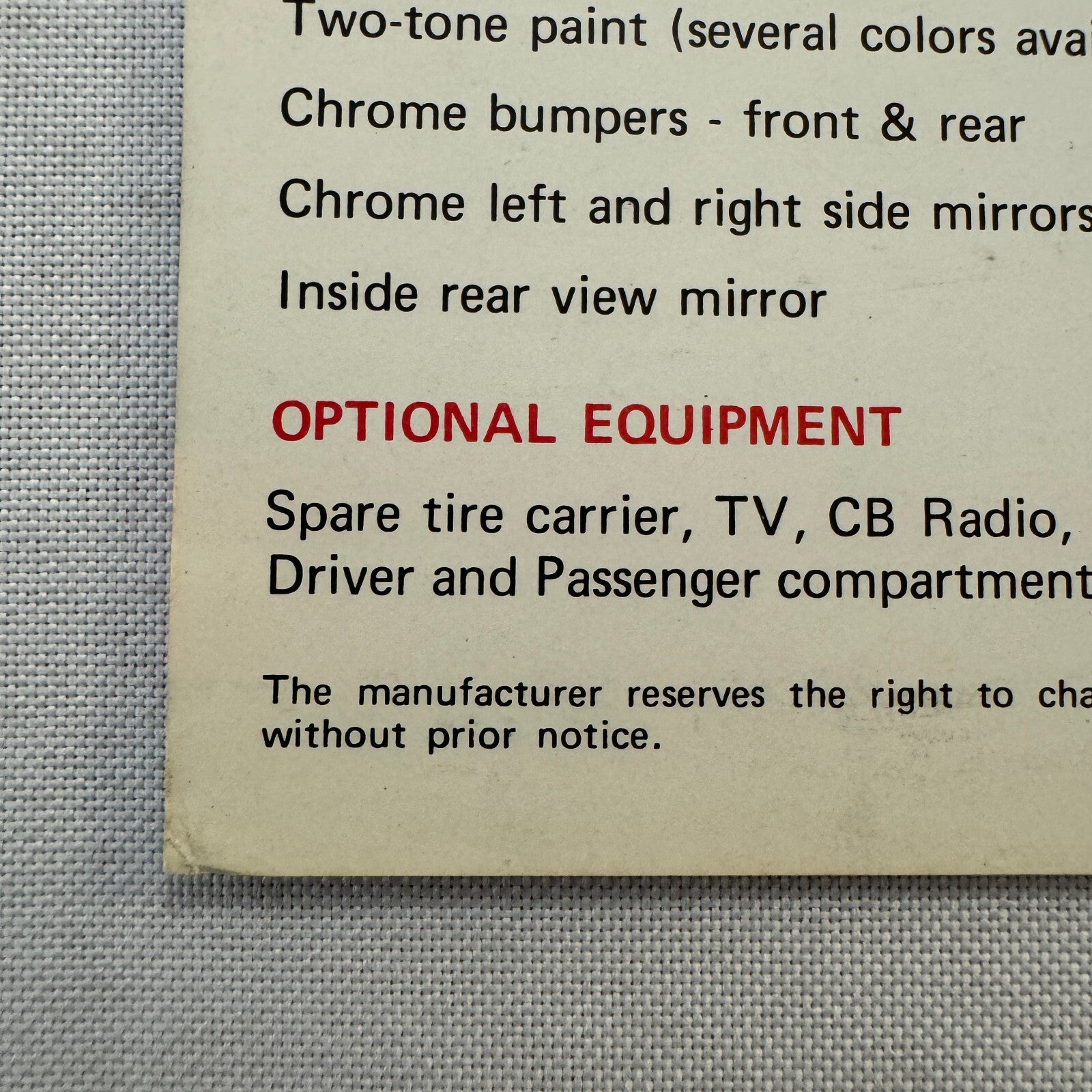 GMC Midas Conversion Van Sales Brochure Catalog