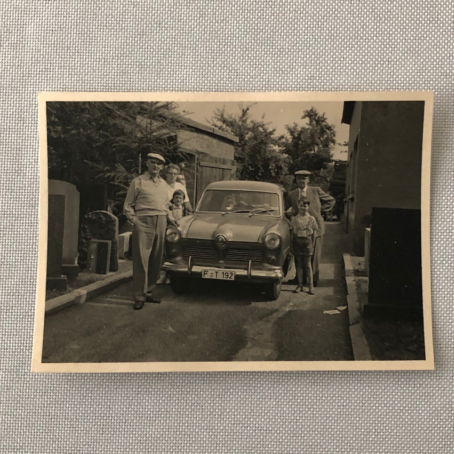 Vintage Photo Photograph Family with Classic Car - Tag AL22SM2