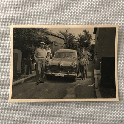 Vintage Photo Photograph Family with Classic Car - Tag AL22SM2