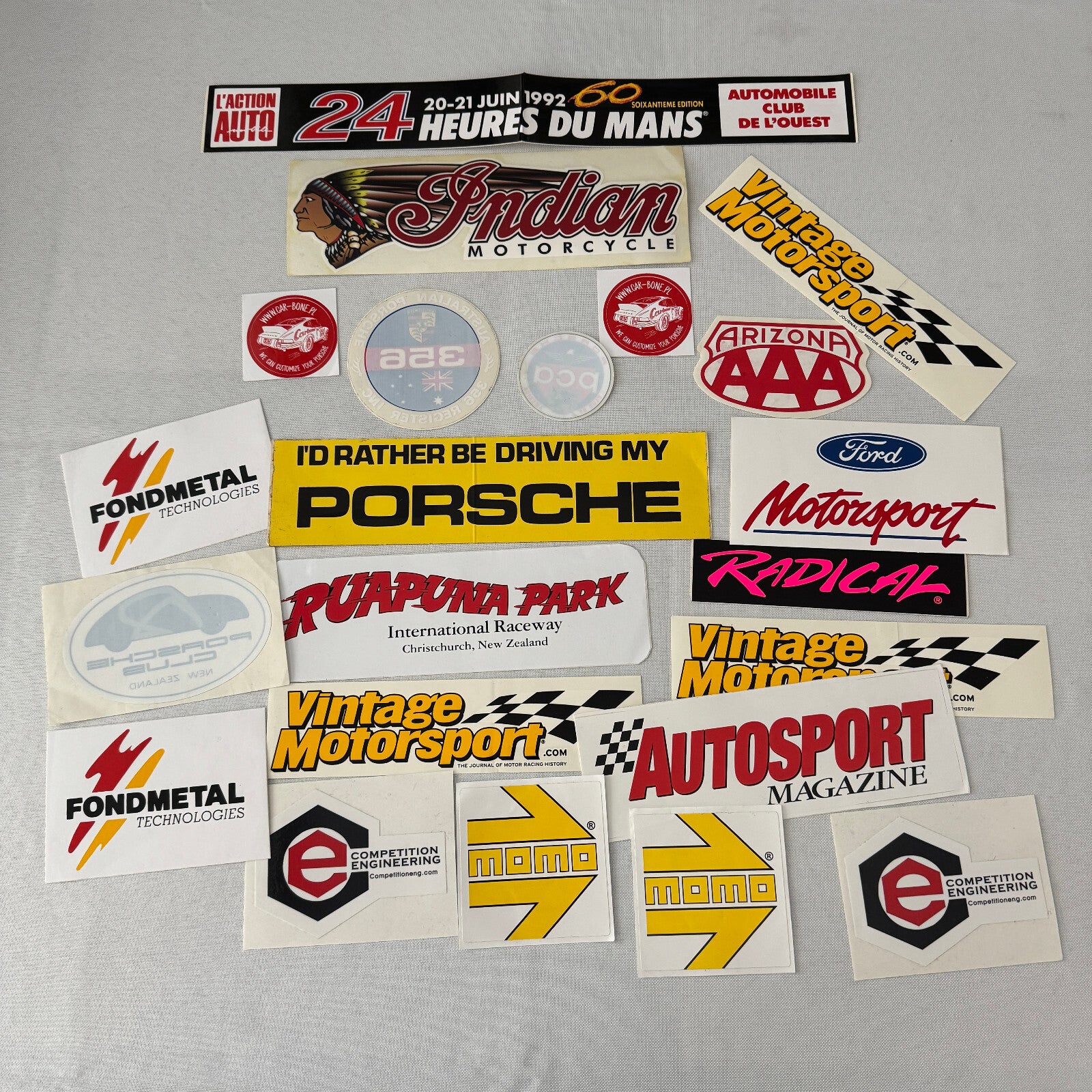 Car and Racing Decal Lot 20x 24 Hours of LeMans Porsche Momo Ford Motorsports +